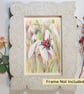 ladybird letterbox art gift, small original drawing, insect art