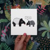 I LOVE YOU malayan tapir card.