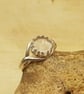Adjustable Clear quartz ring. 925 sterling silver. April Birthstone - Image 1
