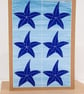 Starfish Greetings Card - Blank - Birthday Card - Fabric Card - Image 1