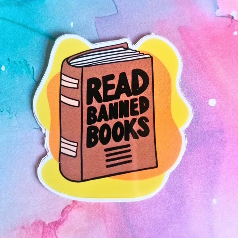 Read Banned Books Vinyl Sticker