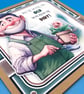 Funny Gardening Card For Him, Decoupage, Large - Image 2