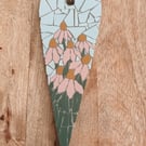 Mosaic heart spring flower hanging decoration