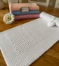 New Handmade Baby Blanket – White – Bamboo & Cotton Blend