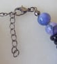 Blue and Black Beaded Adjustable Bracelet - Summer Seconds - Image 2