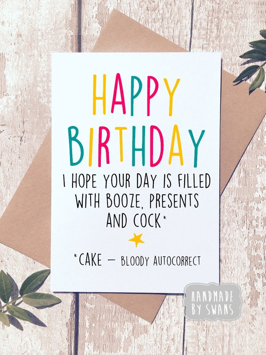 Funny birthday card, birthday card for friend, birthday card girlfriend, funny c