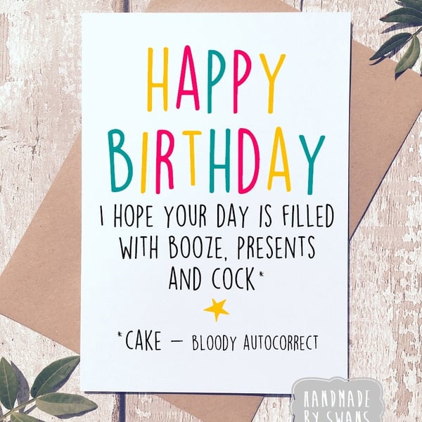Funny birthday card, birthday card for friend, birthday card girlfriend, funny c