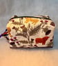Highland 'coo' - Small boxy zipper pouch