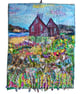 Textile Scottish landscape - old croft - eco gift - wall hanging - ready to hang - Image 1