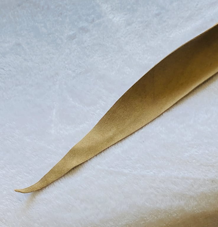 Grande Beige Suede Coloured Leather, Chrome Handled, Dragon’s Tail FREE SHIPPING