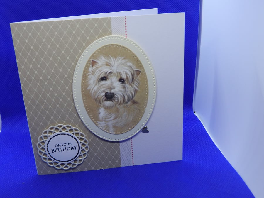 West highland terrier card 