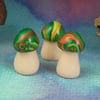 Trio of Toadstools ... Magic! OOAK Sculpt by artist Ann Galvin