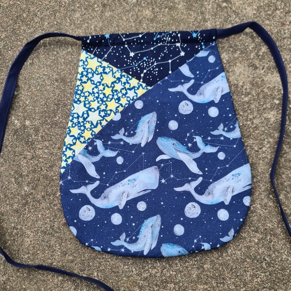 Tie-On Pocket - Large Space Whales