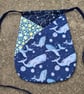 Tie-On Pocket - Large Space Whales
