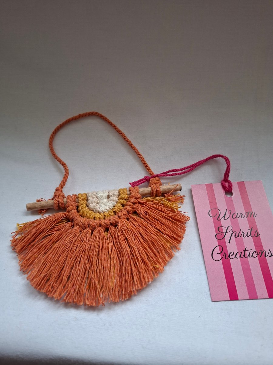 Macrame mini wall hanging