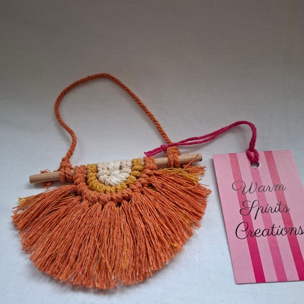 Macrame mini wall hanging