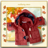 Russet Duffle Coat with a Tartan Lined Hood
