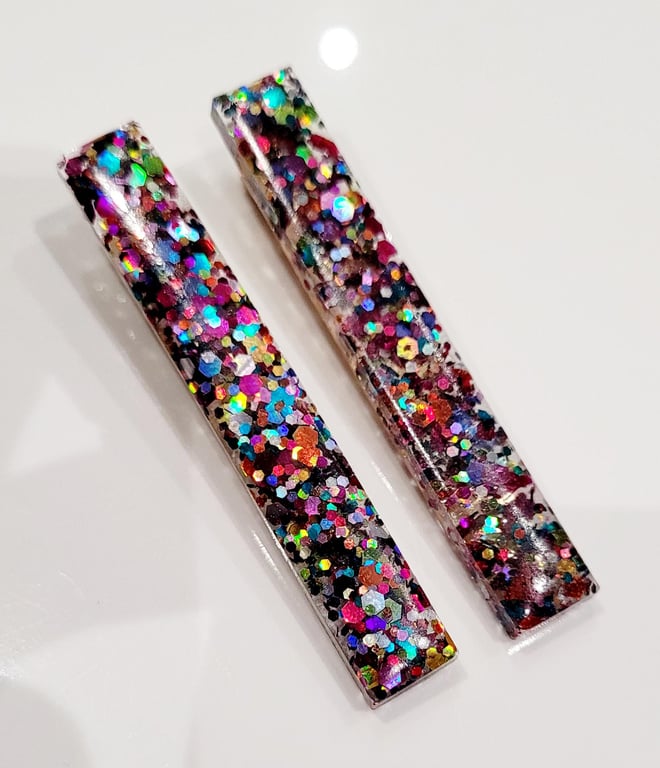 Multicoloured Confetti Hair Clips