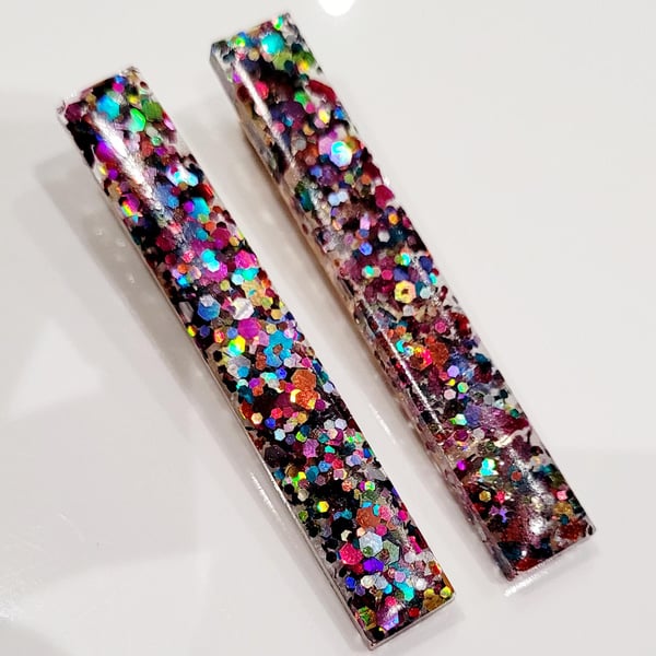 Multicoloured Confetti Hair Clips