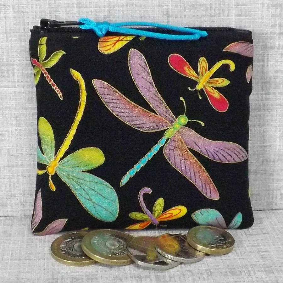 Coin purse, small purse, dragonflies