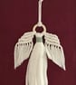 Boho macrame Christmas decoration set- sage green trim - Image 2