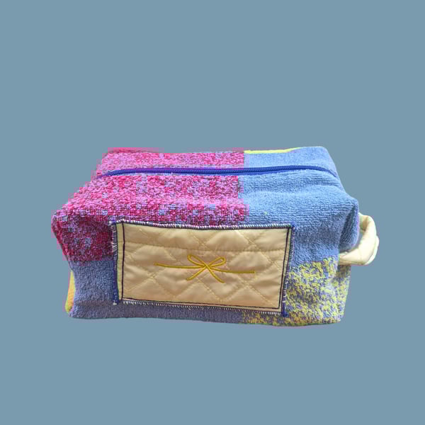 The Riviera Bag — Vintage Beach Towel & Quilted Jacket Toiletry Bag 