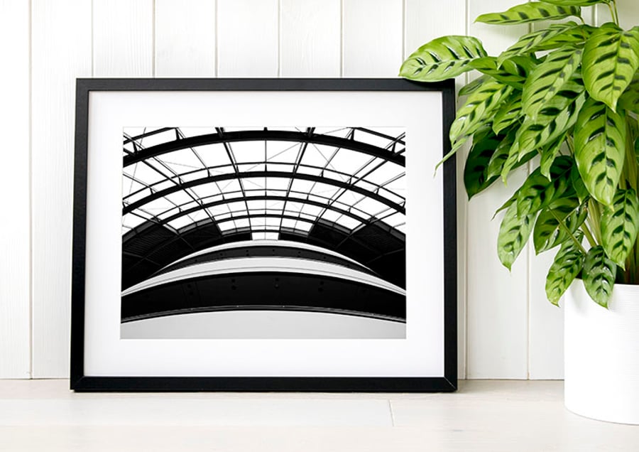 The Sage minimalist black and white photography, living room wall art print