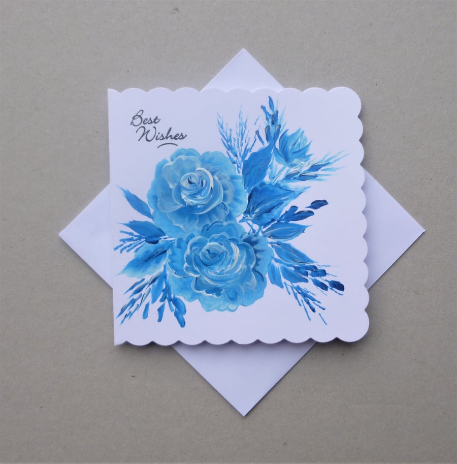 hand painted all occasion greetings card ( ref F 472.H1 )