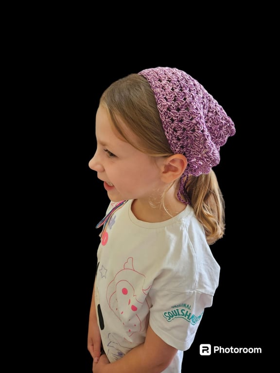 crochet bandana girl 3-6 years