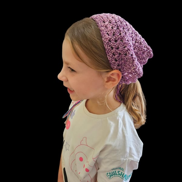 crochet bandana girl 3-6 years