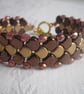 Gold Dragons Scale Beadwork Bracelet - Image 1