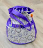 Small Drawstring Reversible Knitting or Crochet Project Bag - Image 2