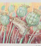 Harvest Mouse on a Poppy Seed Head, original drawing, small wall art - Image 5