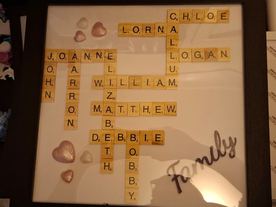 Crossword Family Framed 