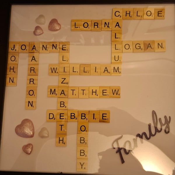 Crossword Family Framed 