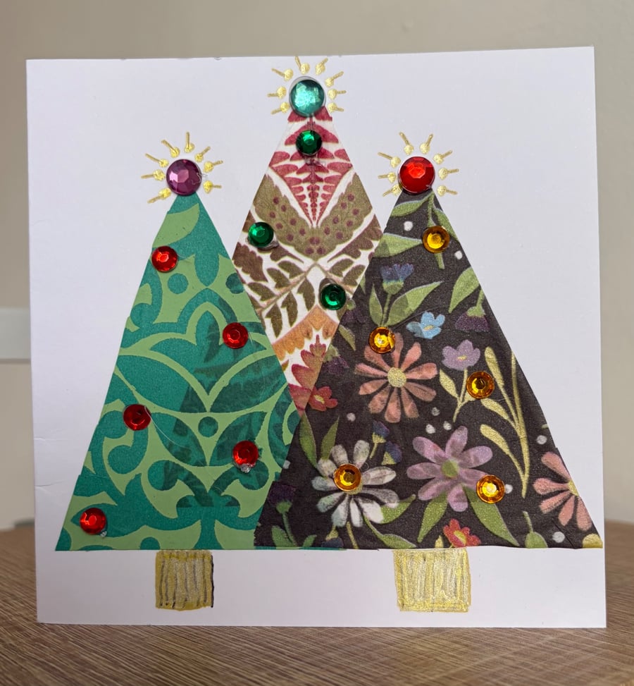 Christmas trees card