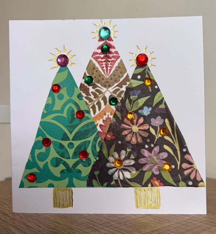 Christmas trees card