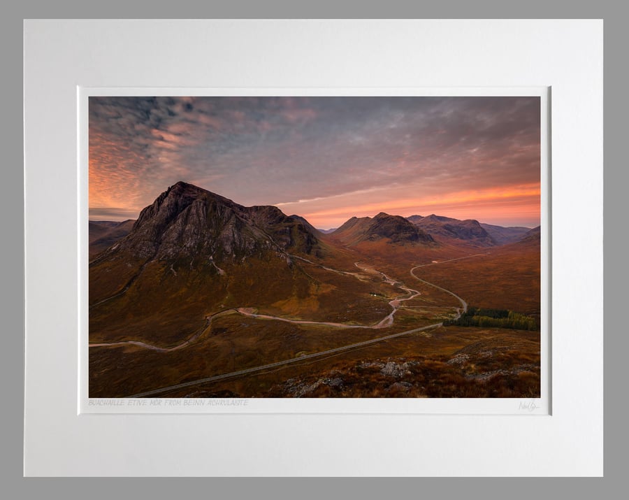 Buachaille Etive Mor, Glen Coe, Scotland - A3 (50x40cm) Unframed Print
