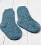 Hand Knitted socks - Blue - UK 3-5.5 Junior - Image 2