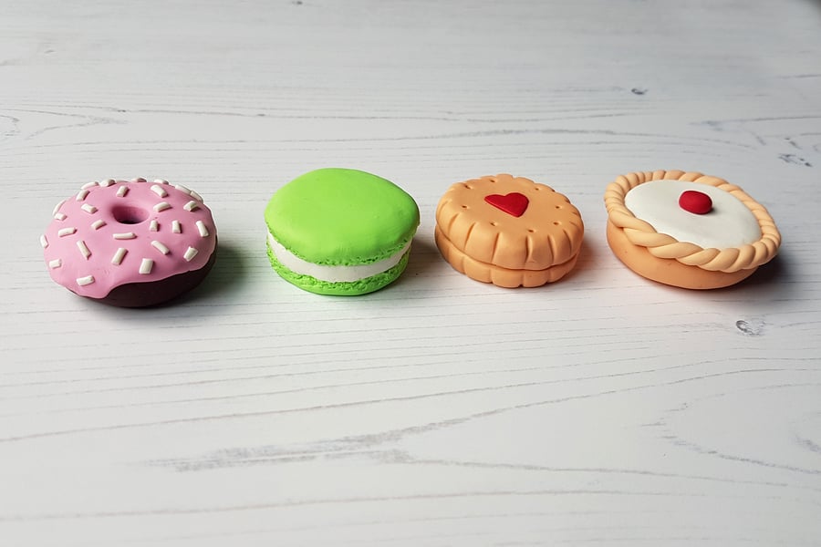 Food themed Fabric Weights, Paper Weights, Handmade, Individual, Set