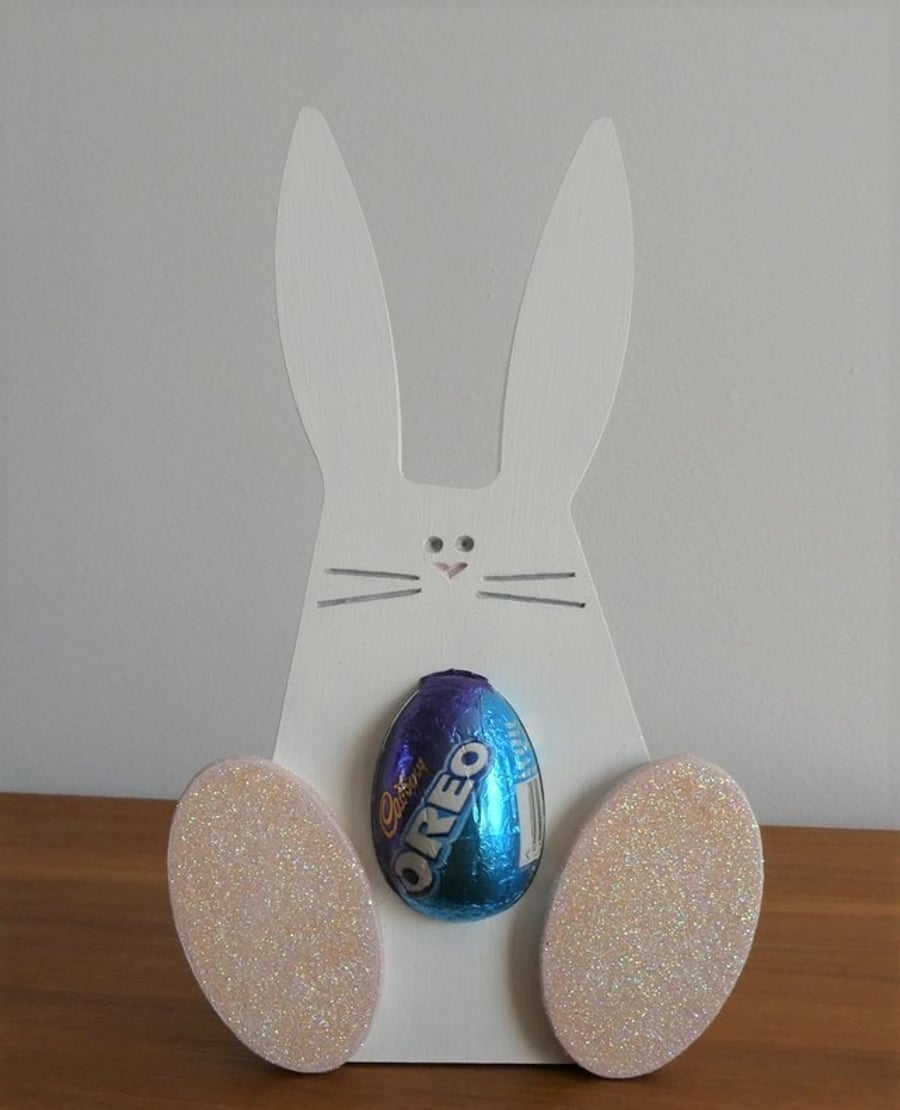 Seconds Sunday - Easter Egg Holder - Bunny With Pink Feet