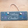 Large Snowflake "Nollaig Chridheil" (Merry Christmas) Slate Sign