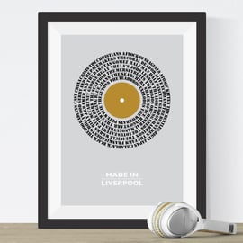 Made in Liverpool Music Print