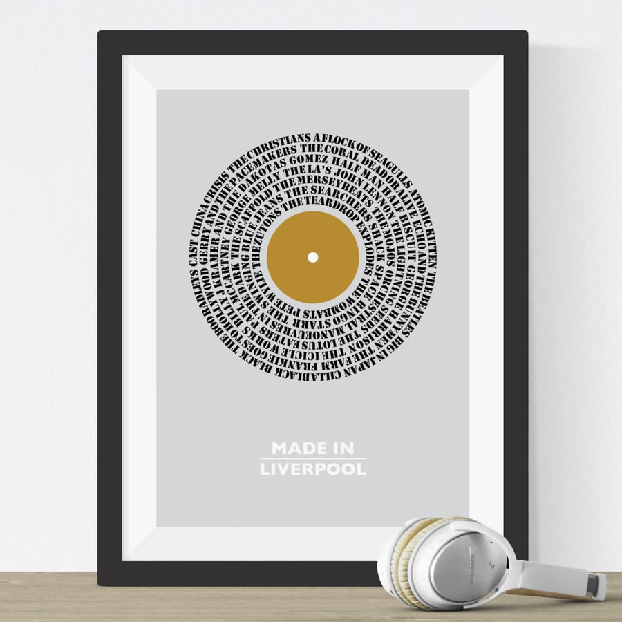 Made in Liverpool Music Print