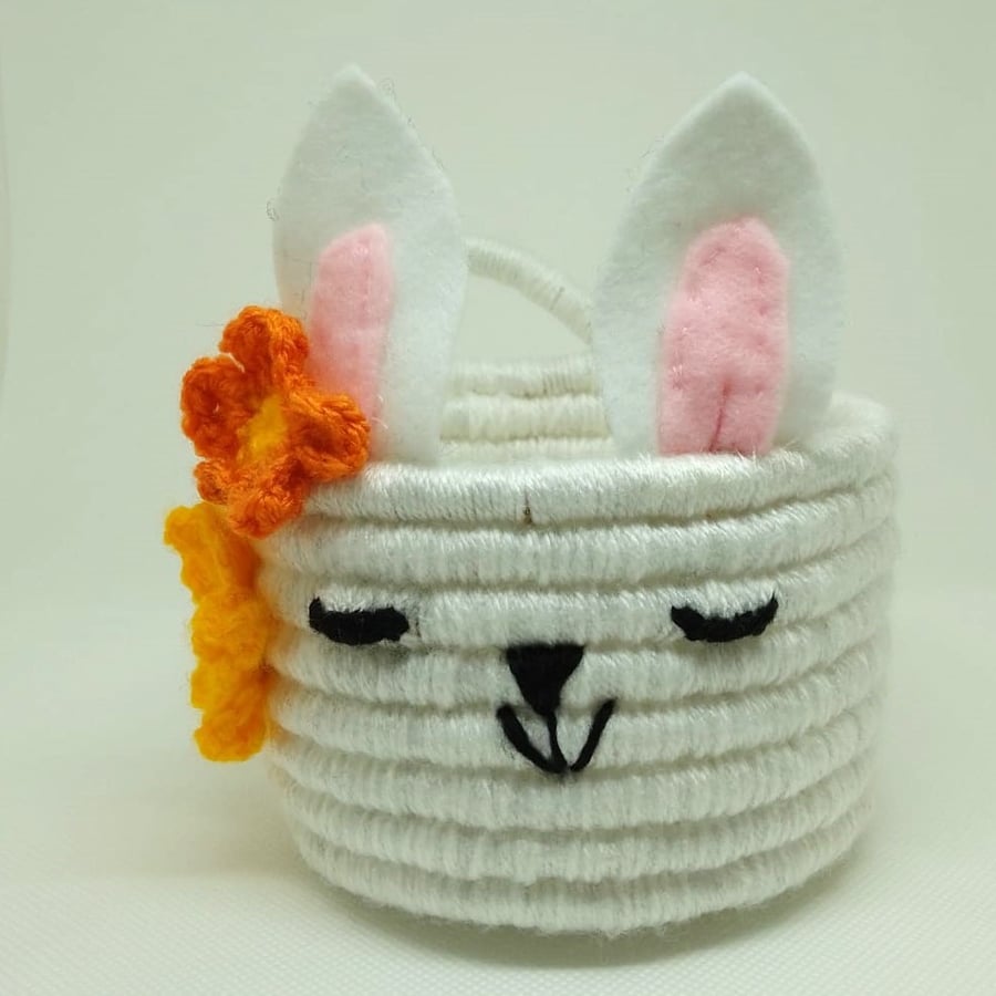 White Rabbit Novelty Trinket Basket
