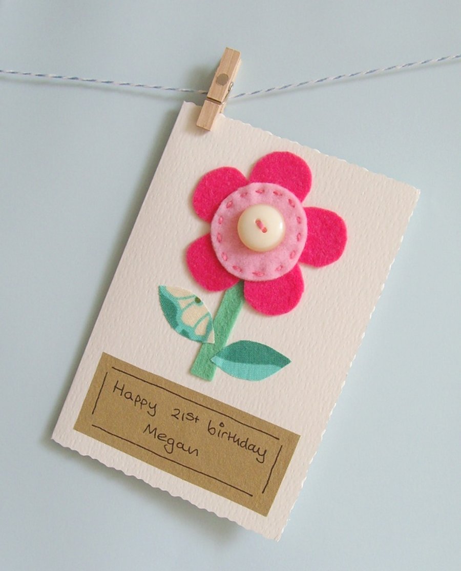 Mothers day card personalised handmade - Folksy