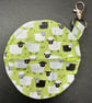 Circular zipped pouch (for earphones, keys, change etc...) - Sheep