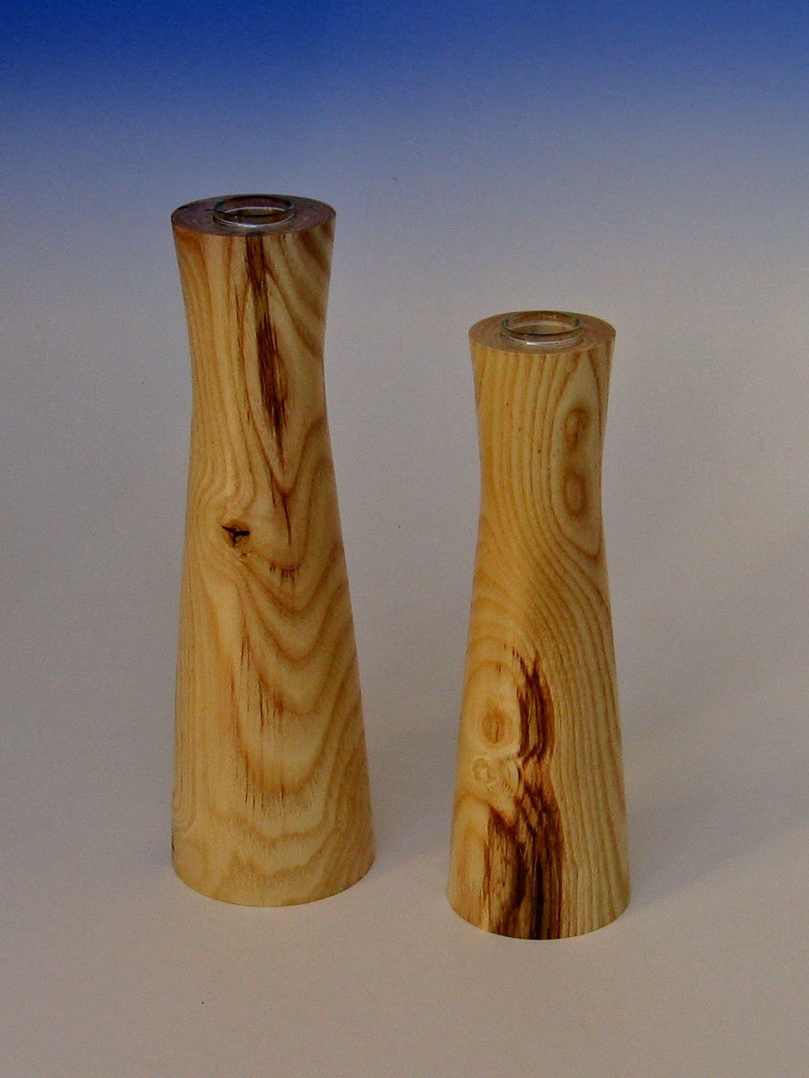 Asymmetric bud vases