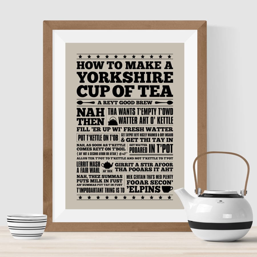 How To Make A Yorkshire Cup of Tea Print