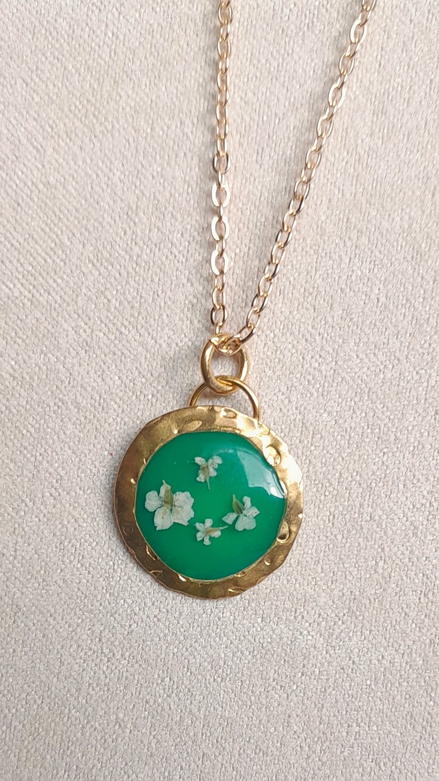 Real Flower Pendant Necklace Resin
